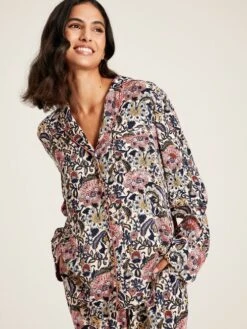 Navy Floral Pyjama Set -Elite Fashion Shop 107494s4