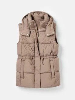 Silver Showerproof Padded Gilet -Elite Fashion Shop 125481s7