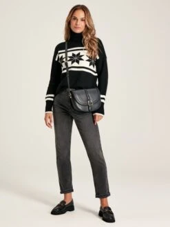 Black/Cream Snowflake Jumper 8 Black/Cream Snowflake Jumper -Elite Fashion Shop 157397s3