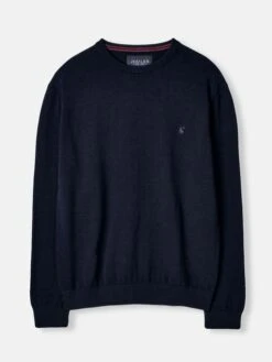 Navy Crew Neck Knitted Jumper -Elite Fashion Shop 159877s6
