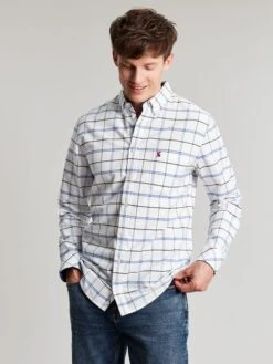 Blue/White Classic Fit Shirt 10 Blue/White Classic Fit Shirt -Elite Fashion Shop 163150s3