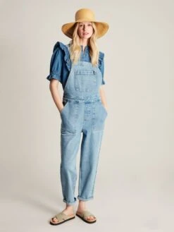Blue Straight Leg Dungarees -Elite Fashion Shop 170664s17
