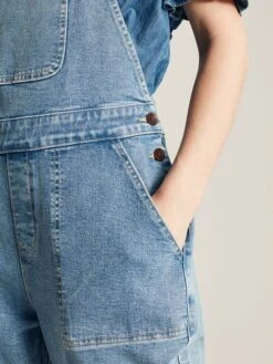 Blue Straight Leg Dungarees -Elite Fashion Shop 170664s19