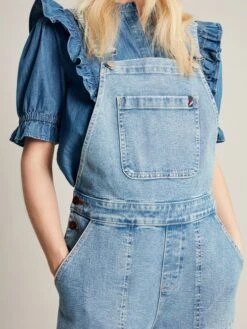 Blue Straight Leg Dungarees -Elite Fashion Shop 170664s22