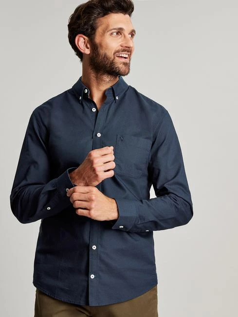 Oxford Navy Blue Classic Fit Shirt 4 Oxford Navy Blue Classic Fit Shirt - Image 4