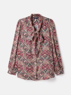 Pink Tie Neck Blouse -Elite Fashion Shop 198764s6