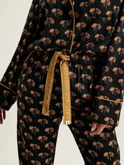 Black Floral Pyjama Set -Elite Fashion Shop 208885s4