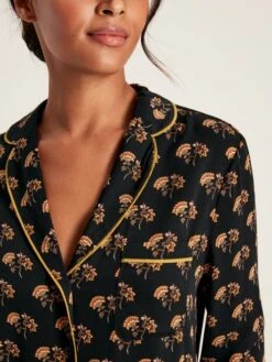 Black Floral Pyjama Set -Elite Fashion Shop 208885s5