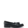 Start-Rite Sketch Slip On Black Patent Leather School Shoes Wide Fit