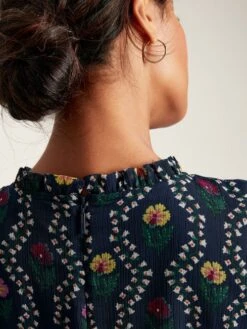 Navy Floral Georgette Dress -Elite Fashion Shop 232512s5