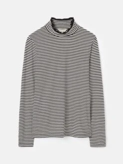 Black/Cream Roll Neck Top -Elite Fashion Shop 282608s6