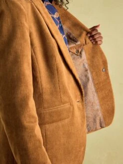 Tan Brown Cord Blazer -Elite Fashion Shop 308249s6