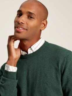 Green Crew Neck Knitted Jumper -Elite Fashion Shop 308642s4