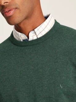 Green Crew Neck Knitted Jumper -Elite Fashion Shop 308642s5
