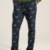 Navy Blue Printed Pyjama Bottoms