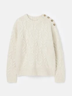 Cream Cable Knit Jumper -Elite Fashion Shop 327091s6