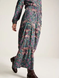 Blue Frill Neck Dress 15 Blue Frill Neck Dress -Elite Fashion Shop 350585s7