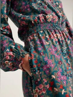 Blue Frill Neck Dress 16 Blue Frill Neck Dress -Elite Fashion Shop 350585s8