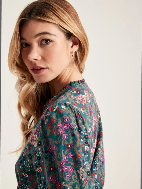 Blue Frill Neck Dress 9 Blue Frill Neck Dress - Image 9