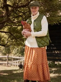 Radley Green Showerproof Diamond Quilted Gilet With Buttons -Elite Fashion Shop 370 615s5