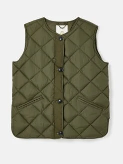 Radley Green Showerproof Diamond Quilted Gilet With Buttons -Elite Fashion Shop 370 615s8