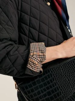 Black Showerproof Quilted Jacket -Elite Fashion Shop 385954s5