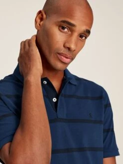 Blue Classic Fit Striped Polo -Elite Fashion Shop 407884s5
