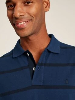 Blue Classic Fit Striped Polo -Elite Fashion Shop 407884s6