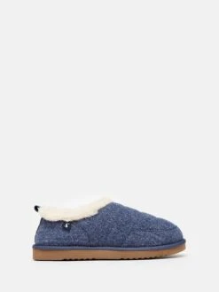 Grey Faux Fur Lined Slippers