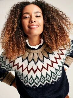 Navy Fair Isle Jumper -Elite Fashion Shop 429378s5