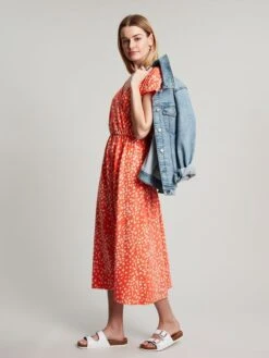 Joules Orange Vivian Midi Jersey Wrap Dress 8 Joules Orange Vivian Midi Jersey Wrap Dress -Elite Fashion Shop 432549s3