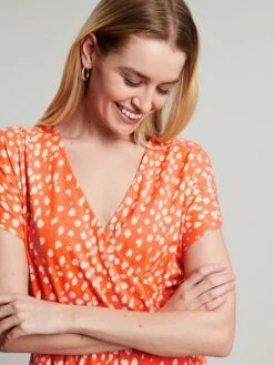 Joules Orange Vivian Midi Jersey Wrap Dress 10 Joules Orange Vivian Midi Jersey Wrap Dress -Elite Fashion Shop 432549s5