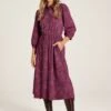 Purple Jersey Shirt Dress