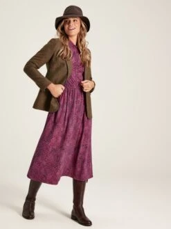 Purple Jersey Shirt Dress -Elite Fashion Shop 447335s3