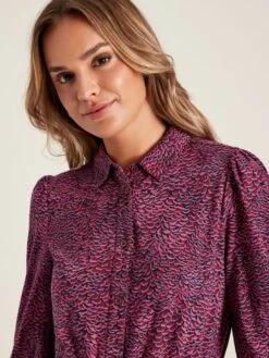 Purple Jersey Shirt Dress -Elite Fashion Shop 447335s5