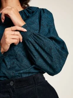 Navy Waterfall Blouse -Elite Fashion Shop 449179s5