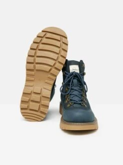 Navy Lace-Up Boots -Elite Fashion Shop 456938s4