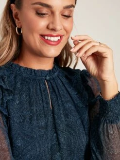 Navy Lumi Balloon Sleeve Dress 14 Navy Lumi Balloon Sleeve Dress -Elite Fashion Shop 490120s6