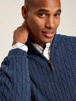 Blue Quarter Zip Jumper -Elite Fashion Shop 501297s4