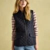 Navy Blue Showerproof Diamond Quilted Gilet
