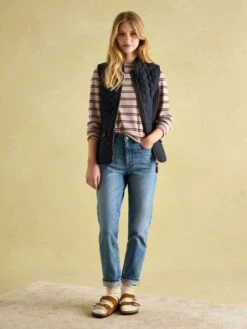 Navy Blue Showerproof Diamond Quilted Gilet 7 Navy Blue Showerproof Diamond Quilted Gilet -Elite Fashion Shop 509130s3