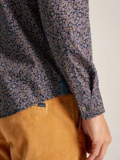 Navy Paisley Classic Fit Printed Shirt -Elite Fashion Shop 530676s5