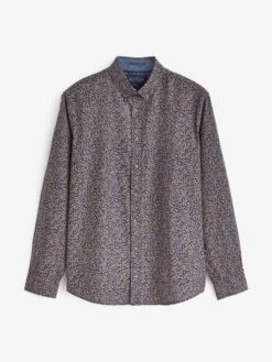 Navy Paisley Classic Fit Printed Shirt -Elite Fashion Shop 530676s8