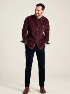 Miller Wine Classic Fit Cord Shirt -Elite Fashion Shop 573816s3