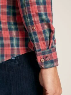 Red Long Sleeve Classic Fit Poplin Shirt -Elite Fashion Shop 584559s5