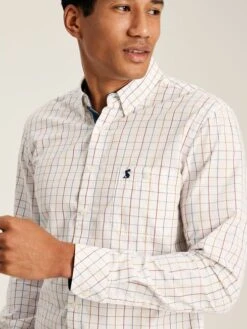 Abbott White Long Sleeve Classic Fit Poplin Shirt -Elite Fashion Shop 587692s4