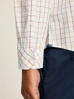 Abbott White Long Sleeve Classic Fit Poplin Shirt -Elite Fashion Shop 587692s5