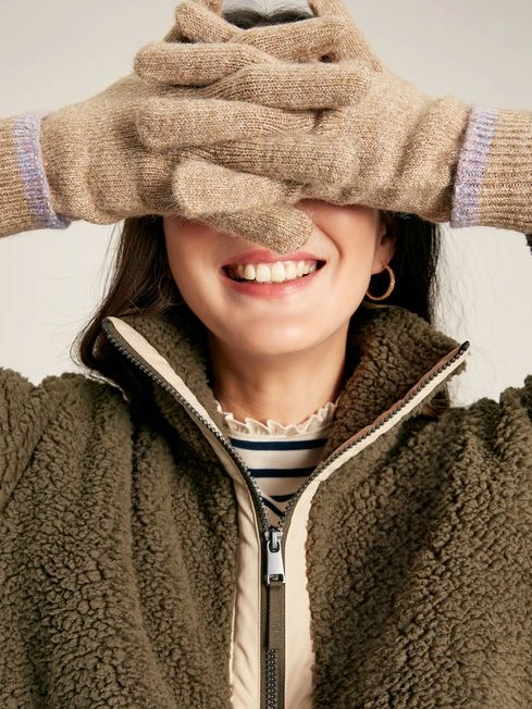 Oat Knitted Gloves 2 Oat Knitted Gloves - Image 2