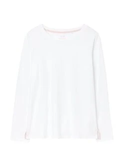 White Crew Long Sleeve T-shirt -Elite Fashion Shop 595524s6