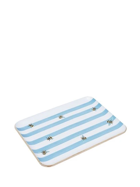 Blue Willwood Bee Striped Tray 1 Blue Willwood Bee Striped Tray